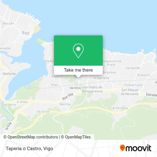 Taperia o Castro map