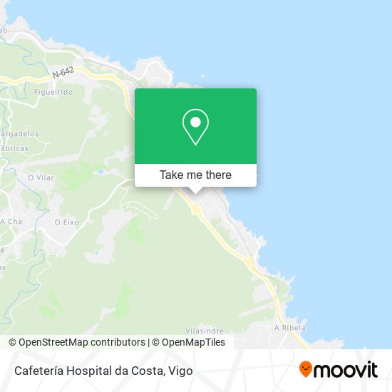 Cafetería Hospital da Costa map
