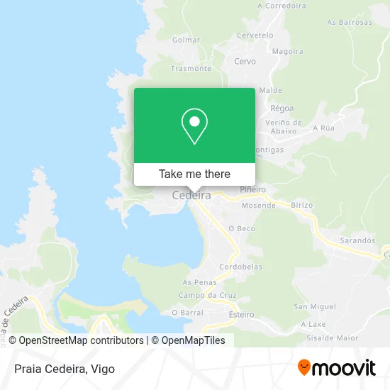 Praia Cedeira map