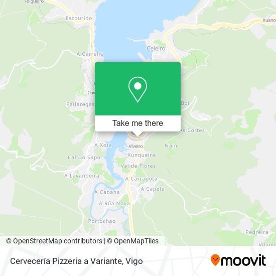 Cervecería Pizzeria a Variante map