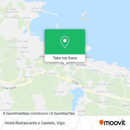 Hotel Restaurante o Castelo map