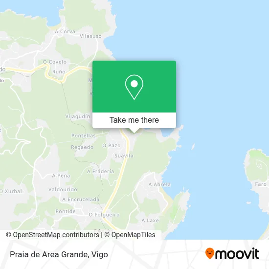 Praia de Area Grande map