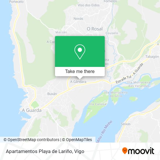 mapa Apartamentos Playa de Lariño