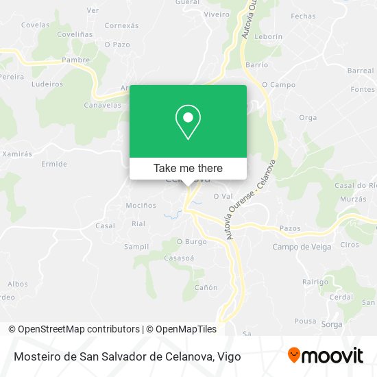 mapa Mosteiro de San Salvador de Celanova