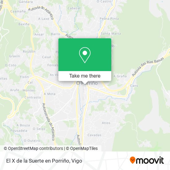 El X de la Suerte en Porriño map