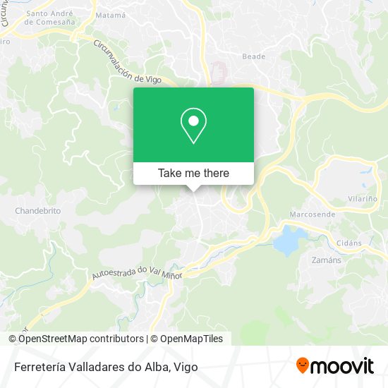mapa Ferretería Valladares do Alba