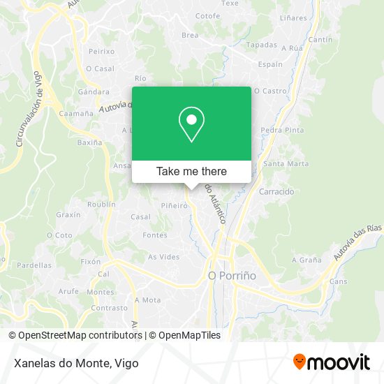 Xanelas do Monte map