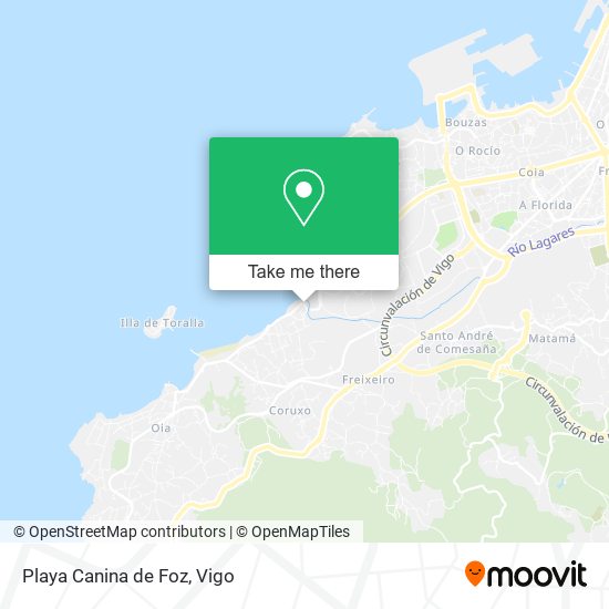 Playa Canina de Foz map