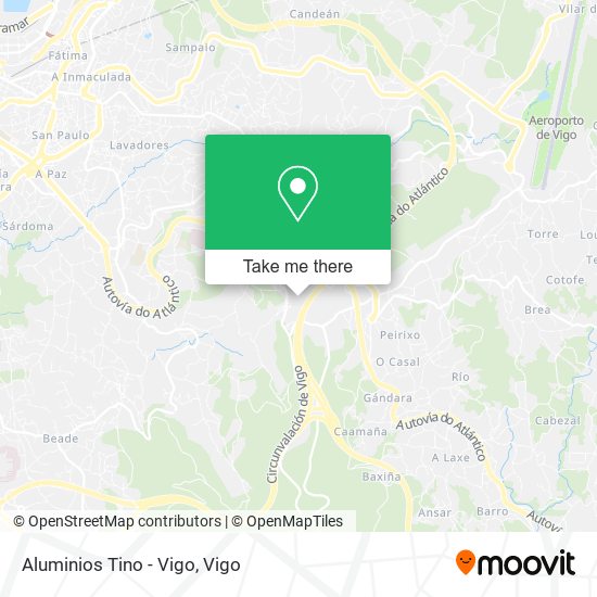 mapa Aluminios Tino - Vigo