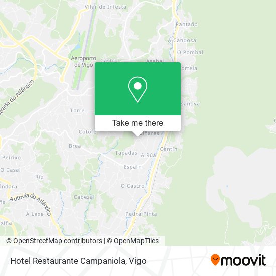 Hotel Restaurante Campaniola map