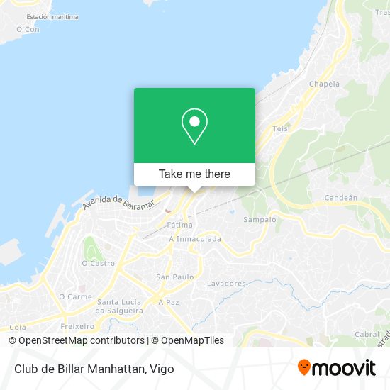 mapa Club de Billar Manhattan