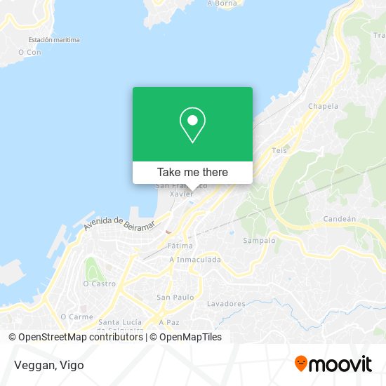 mapa Veggan
