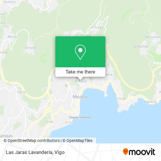 Las Jaras Lavandería map