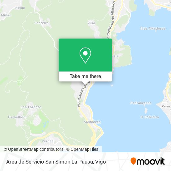 Área de Servicio San Simón La Pausa map