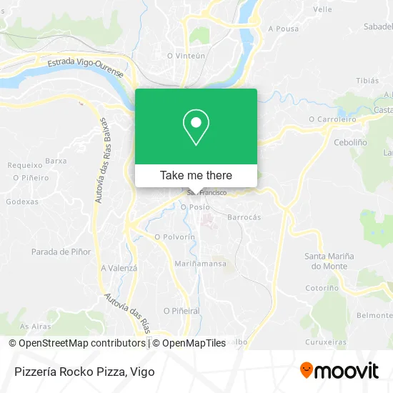 Pizzería Rocko Pizza map