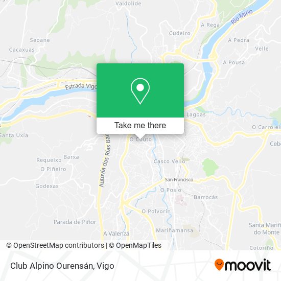 Club Alpino Ourensán map