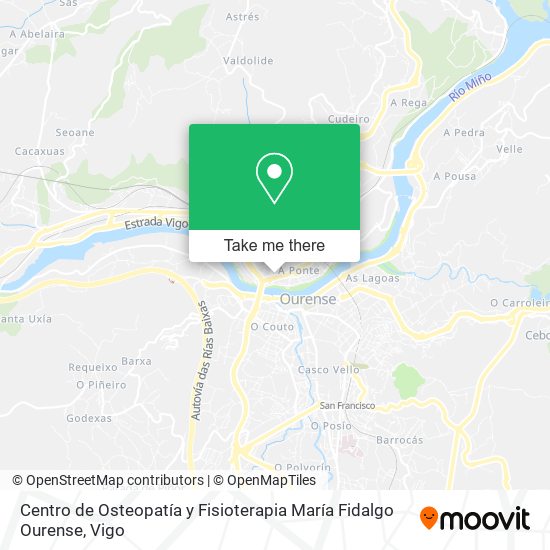 Centro de Osteopatía y Fisioterapia María Fidalgo Ourense map