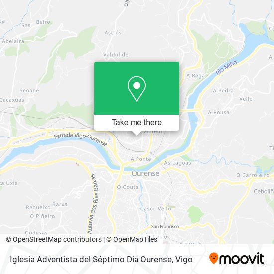 mapa Iglesia Adventista del Séptimo Dia Ourense