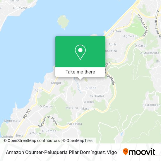 mapa Amazon Counter-Peluquería Pilar Domínguez