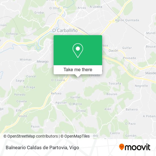 mapa Balneario Caldas de Partovia