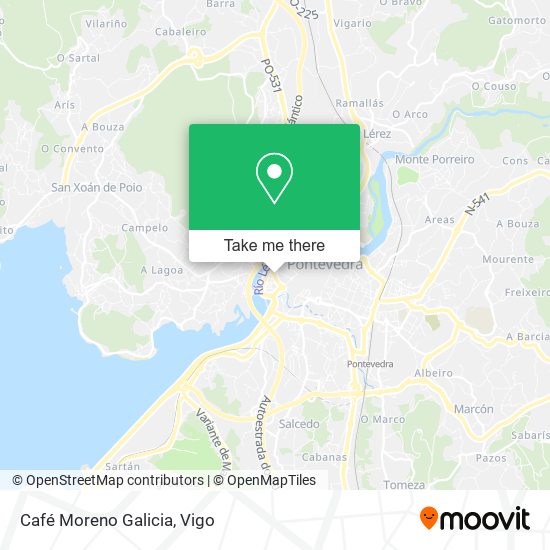Café Moreno Galicia map