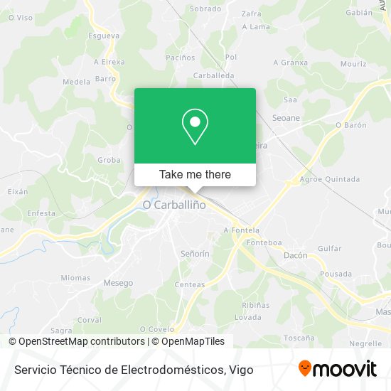 mapa Servicio Técnico de Electrodomésticos