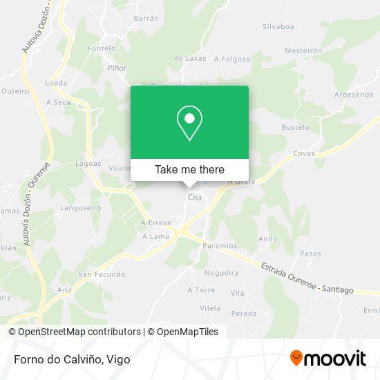 mapa Forno do Calviño