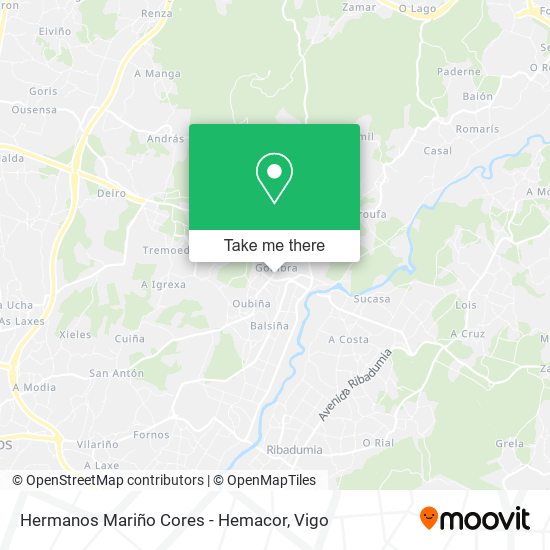 mapa Hermanos Mariño Cores - Hemacor