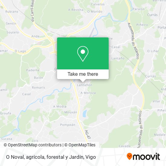 O Noval, agrícola, forestal y Jardín map
