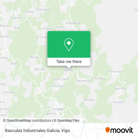 Básculas Industriales Galicia map