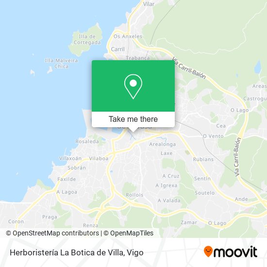 mapa Herboristería La Botica de Villa