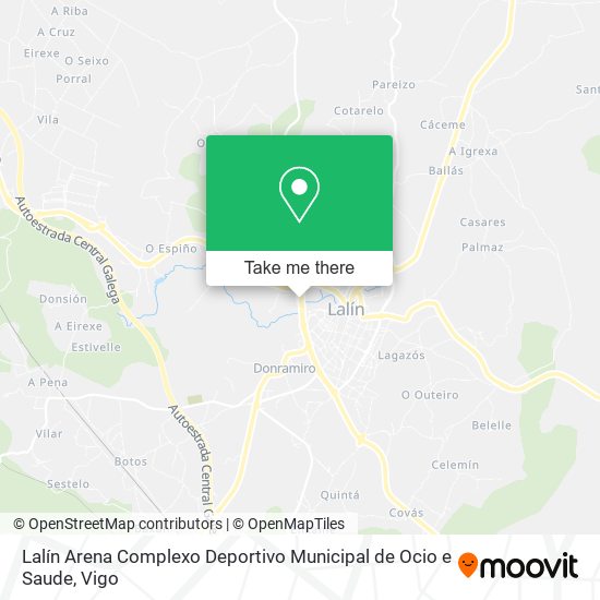 mapa Lalín Arena Complexo Deportivo Municipal de Ocio e Saude