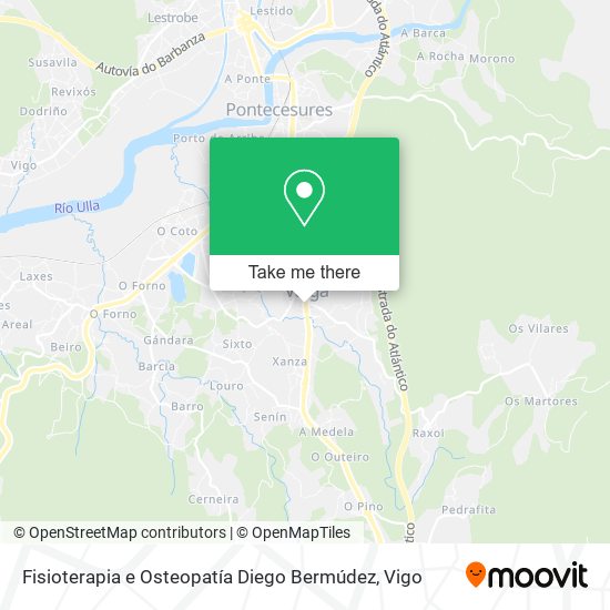 Fisioterapia e Osteopatía Diego Bermúdez map