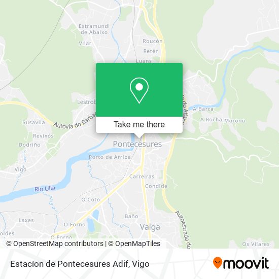 Estacíon de Pontecesures Adif map