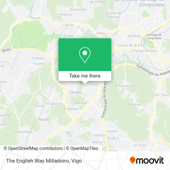 The English Way Milladoiro map