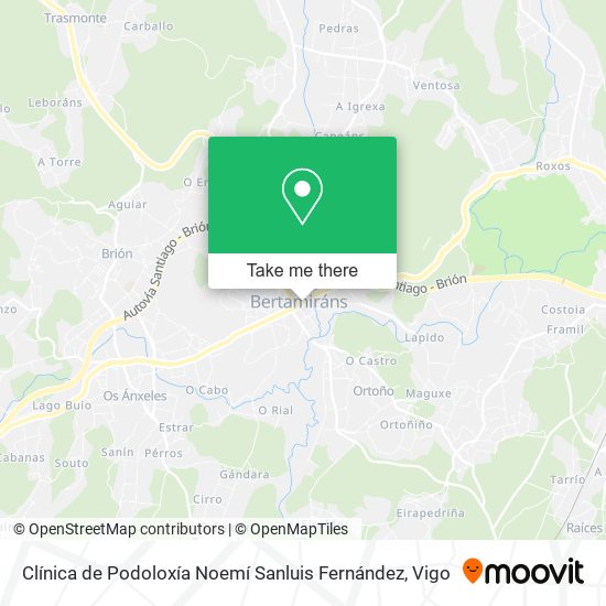 mapa Clínica de Podoloxía Noemí Sanluis Fernández