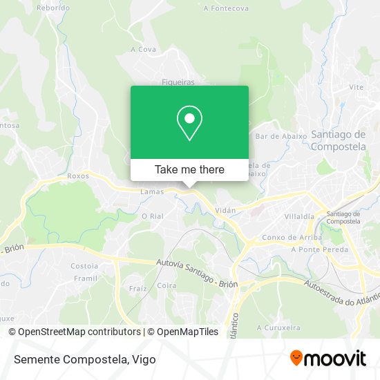 Semente Compostela map