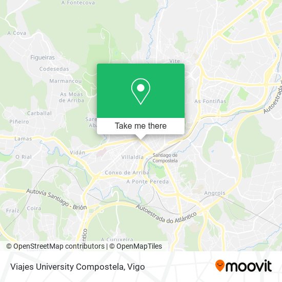 mapa Viajes University Compostela