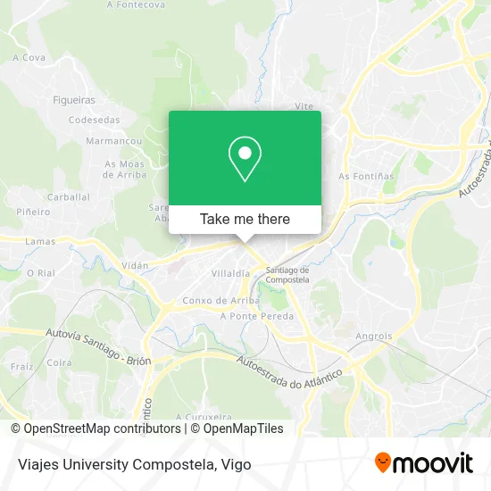 Viajes University Compostela map