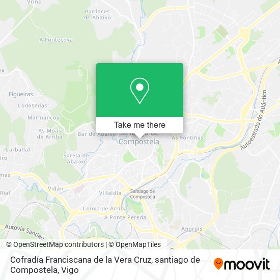 Cofradía Franciscana de la Vera Cruz, santiago de Compostela map