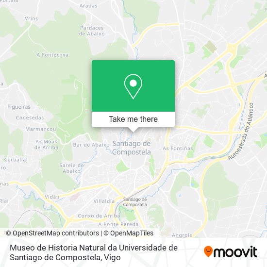mapa Museo de Historia Natural da Universidade de Santiago de Compostela