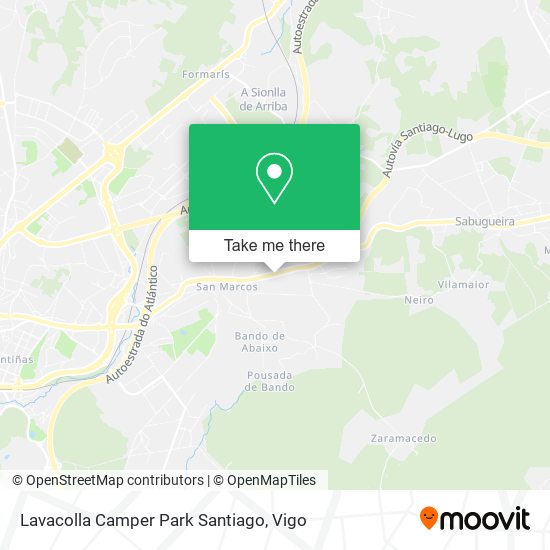 Lavacolla Camper Park Santiago map