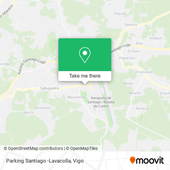 Parking Santiago -Lavacolla map