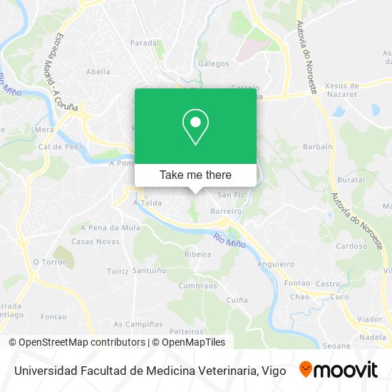 Universidad Facultad de Medicina Veterinaria map