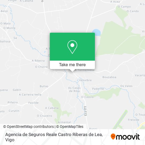 Agencia de Seguros Reale Castro Riberas de Lea map