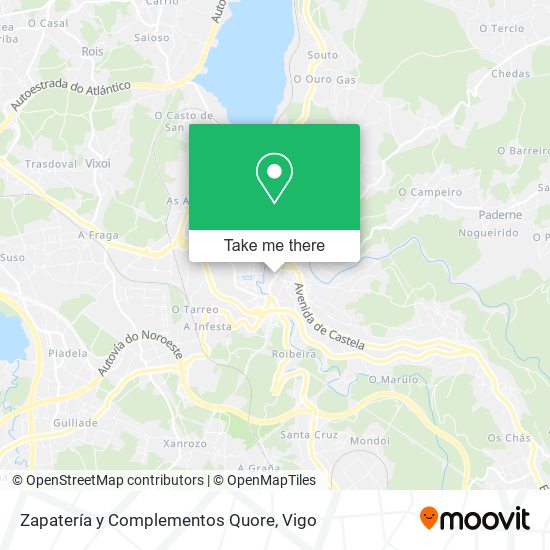 Zapatería y Complementos Quore map