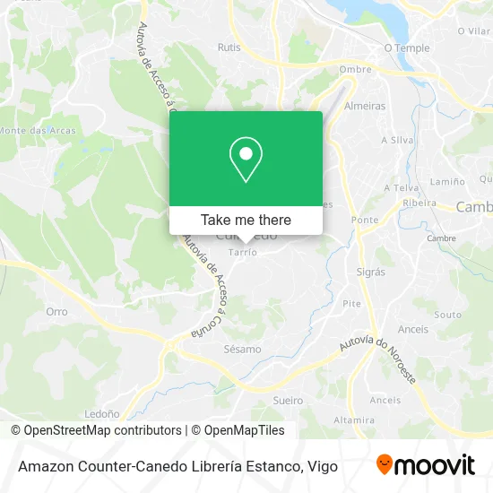 Amazon Counter-Canedo Librería Estanco map