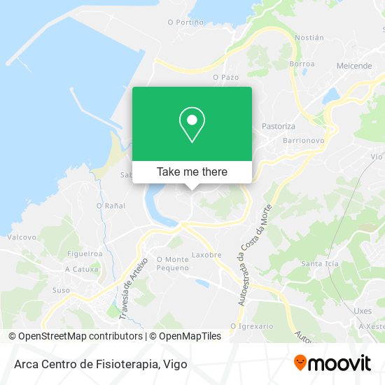 Arca Centro de Fisioterapia map