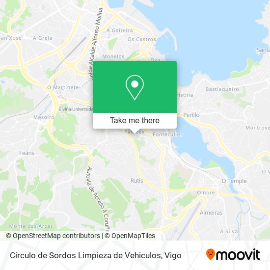 Círculo de Sordos Limpieza de Vehiculos map