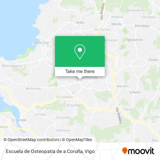 mapa Escuela de Osteopatía de a Coruña